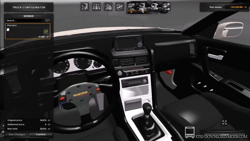 Автомобиль Nissan Skyline GTR R34 для Euro Truck Simulator 2