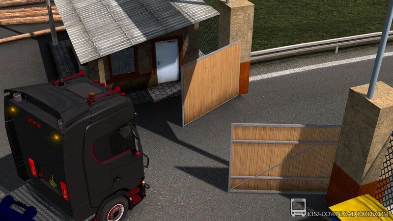 Анимированные ворота в компаниях v1.3 для Euro Truck Simulator 2 (Animated gates in companies v1.3 для ETS 2)