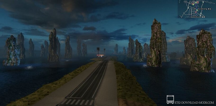 Карта острова Тайвань (республика Китай) v0.21 для Euro Truck Simulator 2