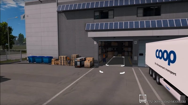 Мод на новые места разгрузки v1.1 для Euro Truck Simulator 2 (усложненная разгрузка для ETS 2 1.26)