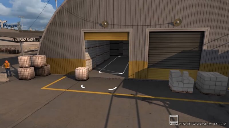 Мод на новые места разгрузки v1.1 для Euro Truck Simulator 2 (усложненная разгрузка для ETS 2 1.26)