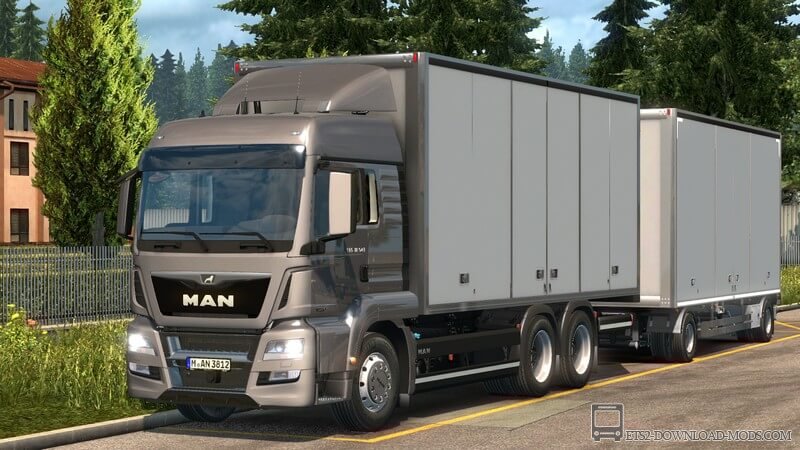 Грузовик MAN TGS-L v4.0 для Euro Truck Simulator 2 (тандем-тягач MAN TGS-L для ETS 2 1.26)