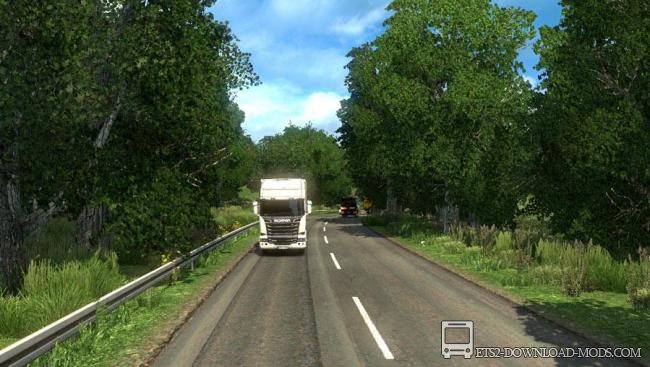 Улучшенная летняя окружающая среда - Summer Environment v2.4 для Euro Truck Simulator 2 (ETS 2 1.27)