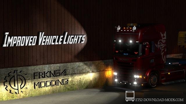 Мод на улучшенный свет транспорта v1.9 для Euro Truck Simulator 2