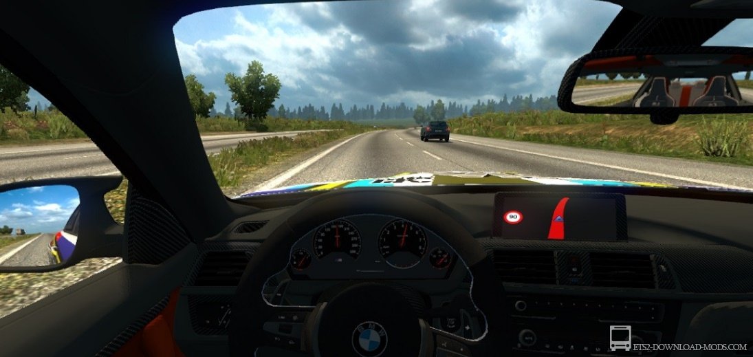 Спорткар BMW M4 F82 для Euro Truck Simulator 2