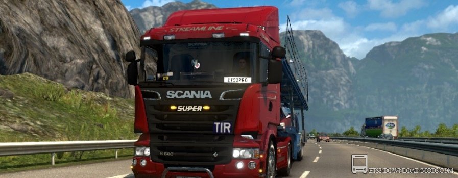 Грузовик с тюнингом Scania R Mega Mod для Euro Truck Simulator 2