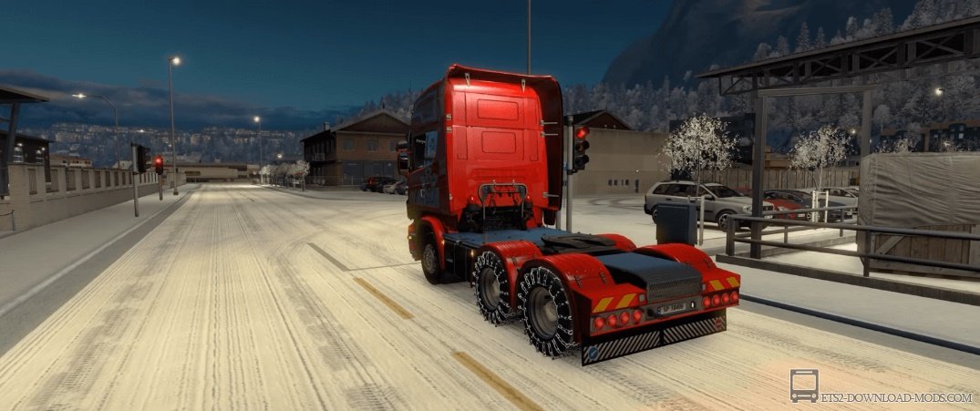 Скачать мод на зиму для Euro Truck Simulator 2 1.28 - Winter Mod v1.1