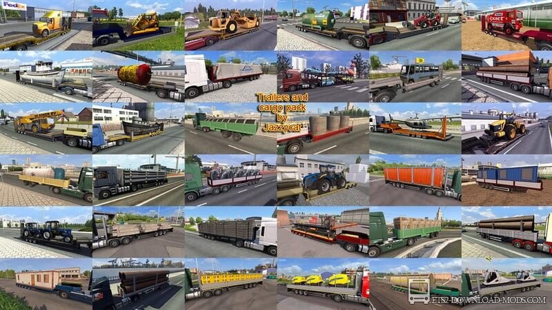 Пак прицепов и грузов от Jazzycat v5.8 для Euro Truck Simulator 2 1.28, 1.30