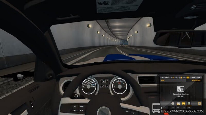 Мод на спортивный автомобиль Ford Mustang из Need For Speed для Euro Truck Simulator 2 1.30
