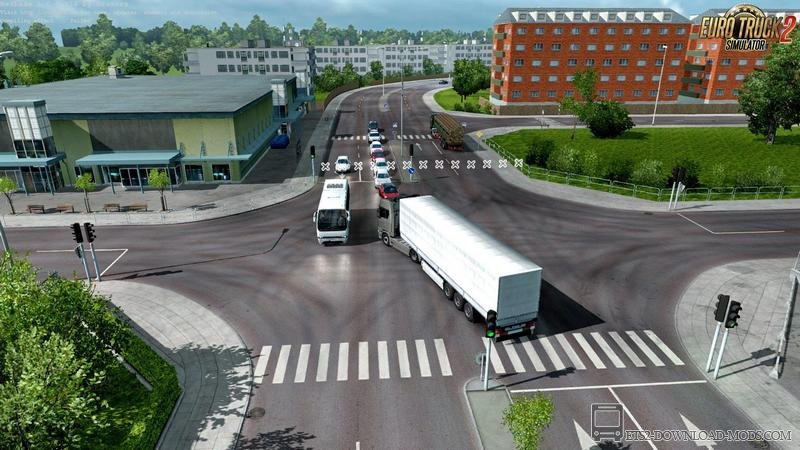 Скачать мод на улучшенный трафик Real Traffic Density and Ratio v1.36.c для Euro Truck Simulator 2 1.36