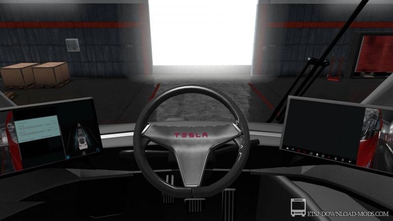 Скачать мод на грузовик Tesla Semi с прицепом для Euro Truck Simulator 2 1.34