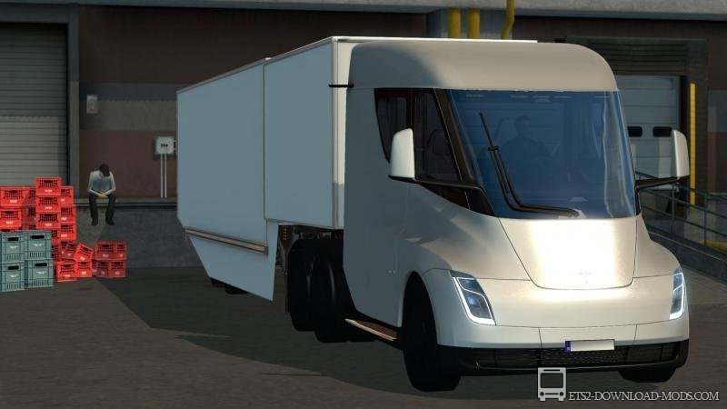 Скачать мод на грузовик Tesla Semi с прицепом для Euro Truck Simulator 2 1.34