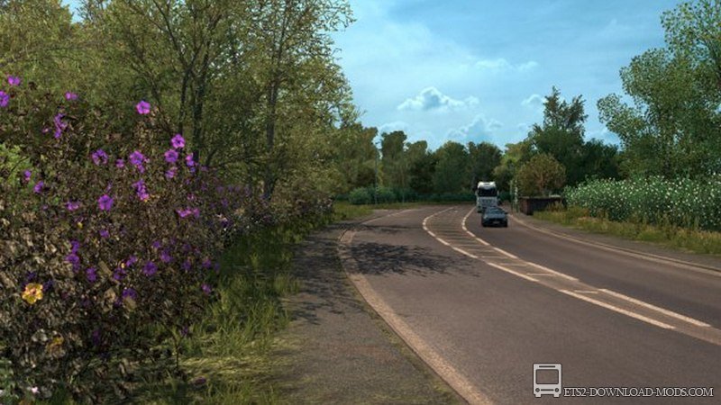 Скачать погодный мод Spring Weather v3.5 для Euro Truck Simulator 2 1.37